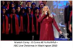 CAREY -O COME ALL YE FAITHFUL -ABC IN WASHINGTON DC 2010